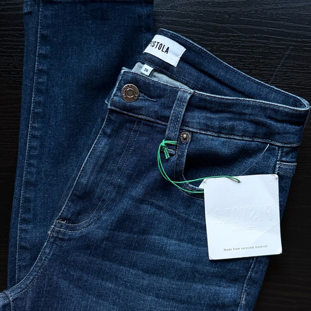 Pistola NWT High Rise Skinny Jeans Dark Wash Size 26 Stretch Denim - Picture 6 of 6